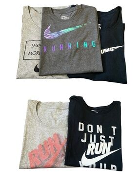 Nike Women Short Sleeve Tee Pack - Gray, Dark Gray, Black